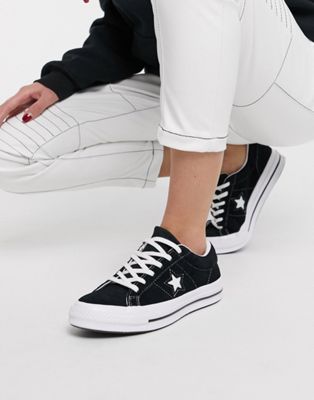 Converse One Star black suede trainers | ASOS