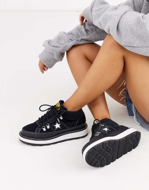 Converse one star noir et clearance blanc