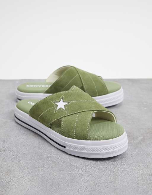 Converse one star online kaki