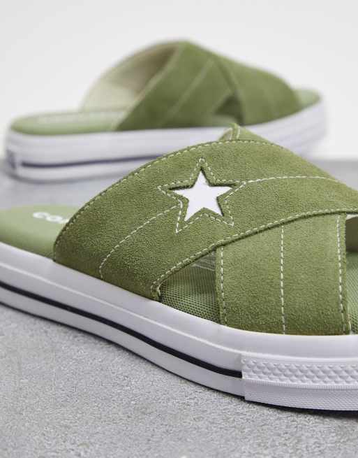 Converse green hot sale one star