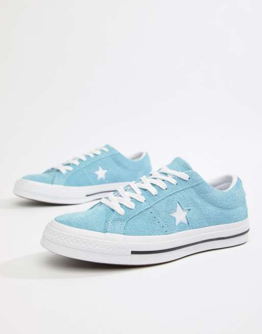 Converse one star deals blue