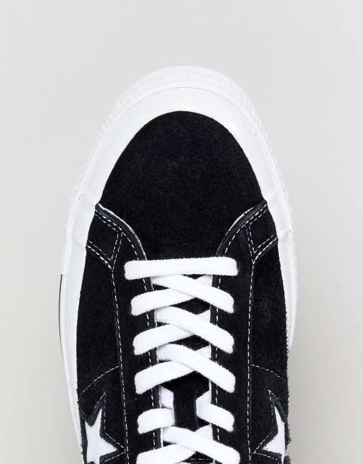 Converse one star cheap ox plimsolls in black