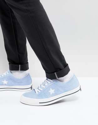 Converse One Star Ox Plimsolls In Blue 