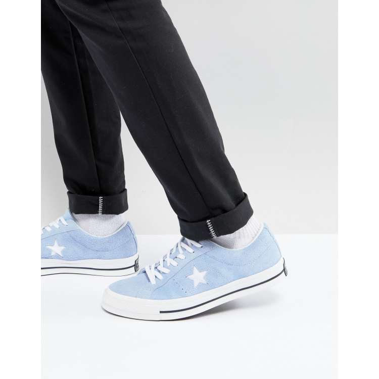 Light blue clearance converse one star