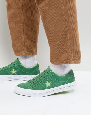 Converse One Star OX Plimsolls In Green 