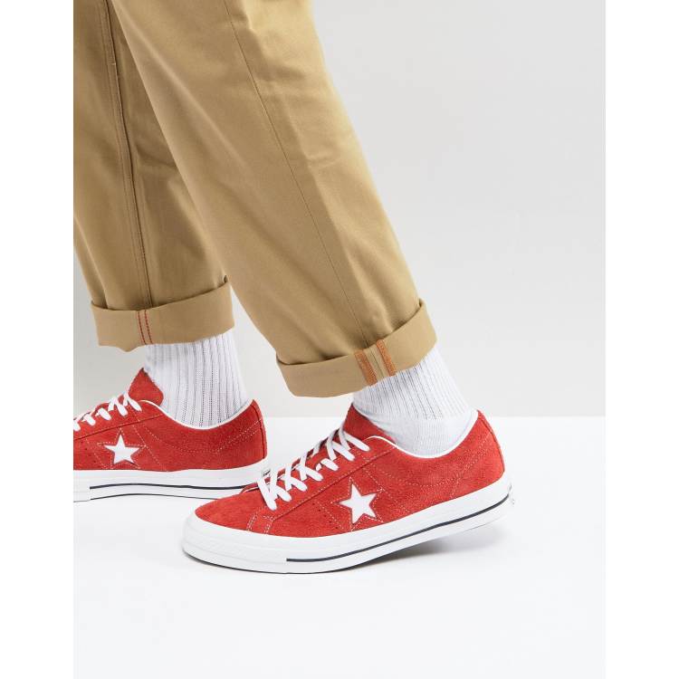 Red converse deals size 1