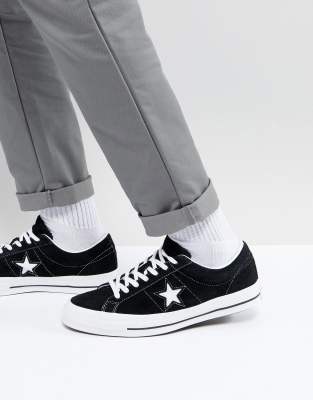 Converse One Star - Ox - Scarpe di tela nere 158369C | ASOS