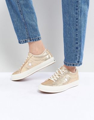 gold converse one star