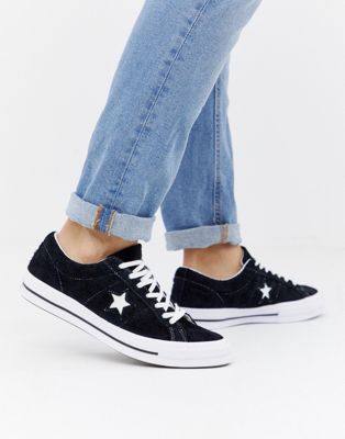 Converse One Star Ox Sneakers In Black 158369C | ASOS
