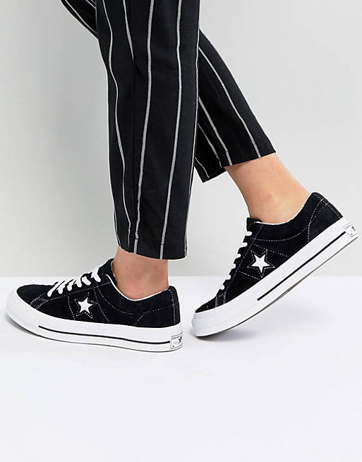 Converse One Star Ox Sneakers In Black