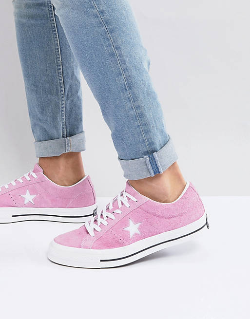 Instruct Marvel Peephole Converse One Star Ox Sneakers In Pink 159492C | ASOS