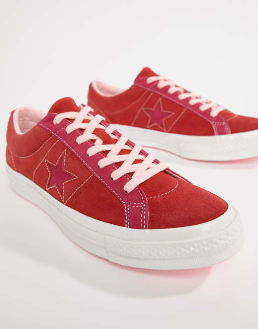 Converse one on sale star rouge