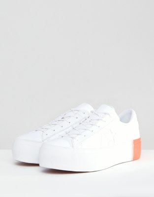 converse one star platform ox white