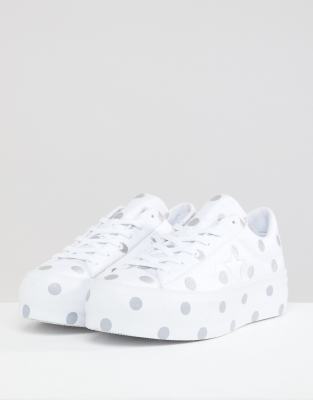 converse one star polka dot platform low top