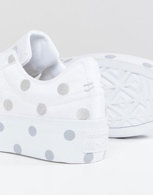 converse one star polka dot platform low top