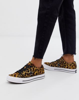 Converse One Star pony hair leopard 