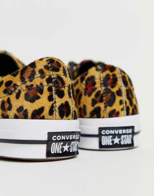 converse one star leopard print