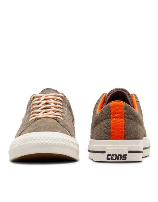 Converse orange suede best sale