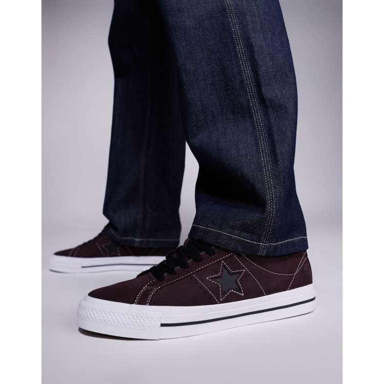 Converse One Star Pro sneakers in brown with black detail | ASOS