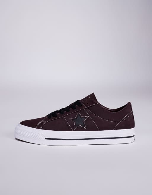 Converse One Star Pro sneakers in brown with black detail , 2 of 5