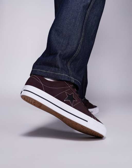 Converse One Star Pro sneakers in brown with black detail | ASOS