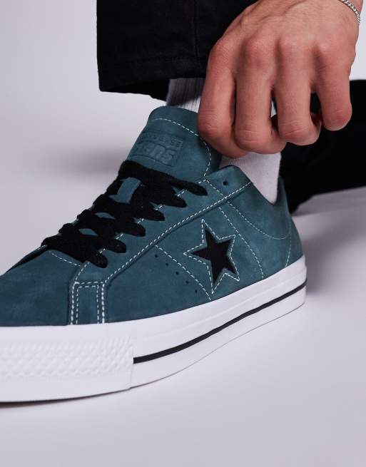 Converse One Star Pro sneakers in dark green with black detail | ASOS
