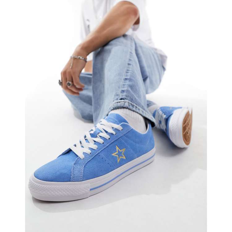 Converse One Star Pro suede sneakers in light blue