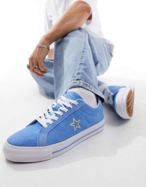 Converse One Star Pro suede sneakers in light blue