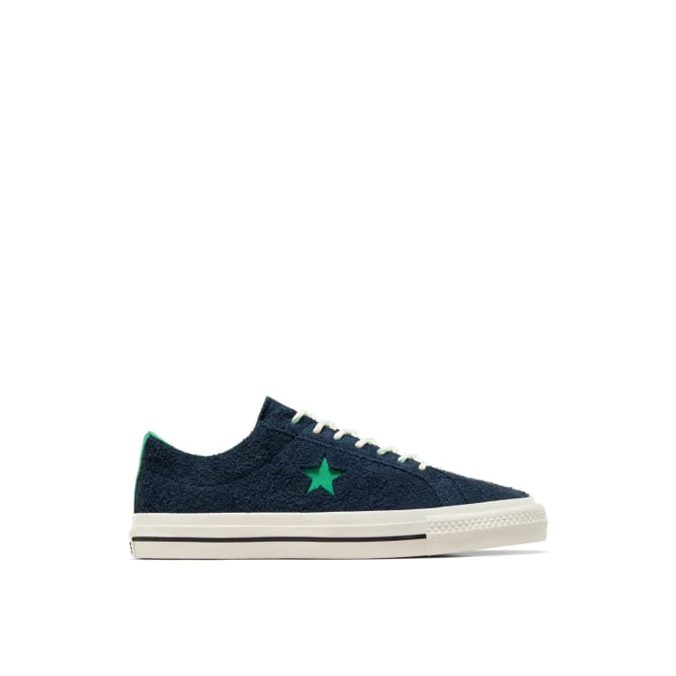 Converse One Star Pro suede sneakers in navy with green detail ASOS