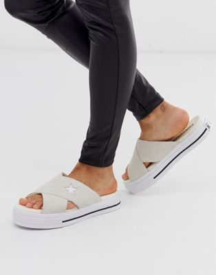 Converse One Star sandals in cream | ASOS