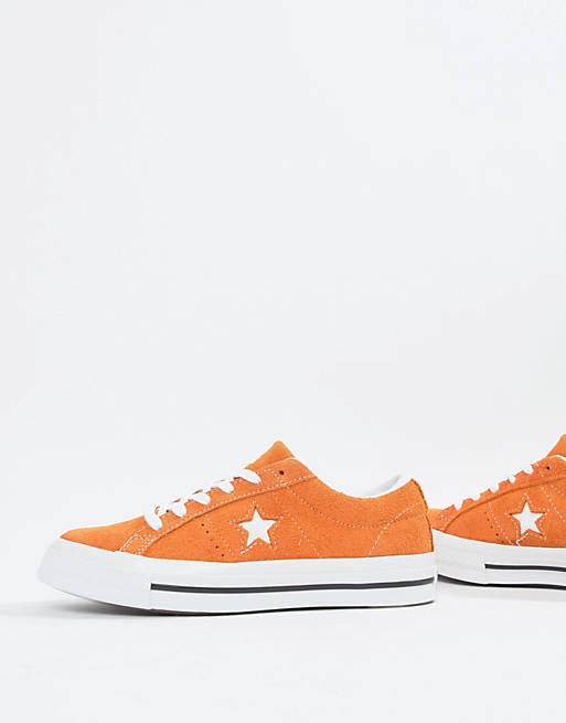 Rubí Inicialmente Diploma Converse One Star Suede Sneakers In Orange | ASOS