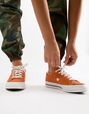 converse one star suede trainers