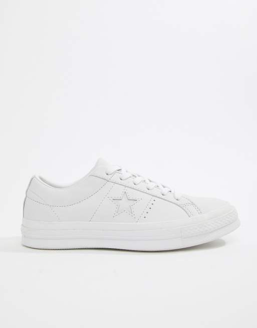 Converse one star store cuir blanc