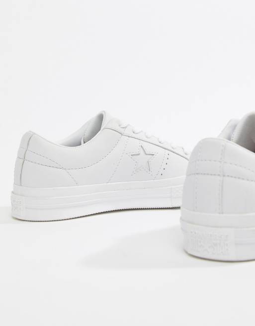 Converse one clearance star cuir blanc