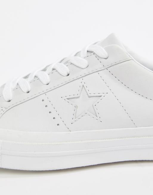 Converse One Star triple leather white sneakers ASOS