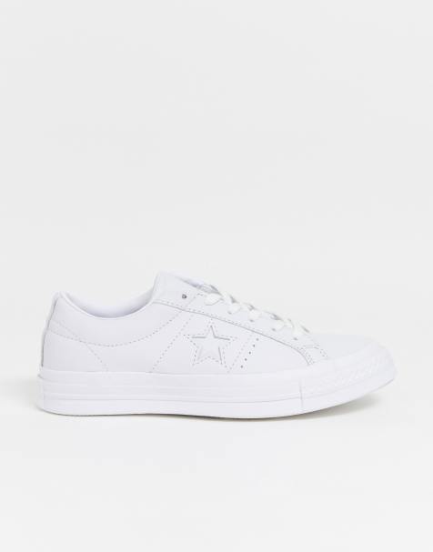 Converse – One Star – Weiße Leder-Sneaker