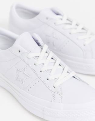 converse one star white leather womens