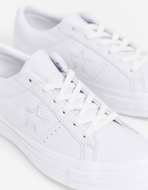 schaak doolhof Verkeerd Converse One Star White Leather Sneakers | ASOS