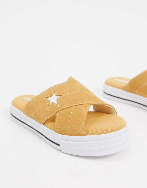 Converse 2024 sandals yellow