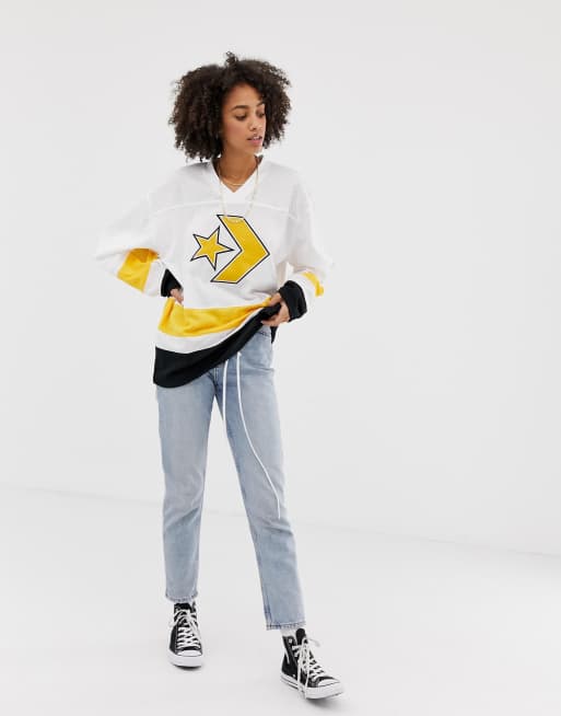 how to dress oversized hockey jersey｜TikTok Search