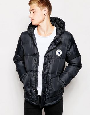 converse core mid length padded jacket