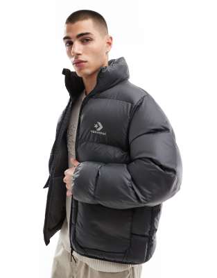 Converse Converse patch pocket puffer in grey