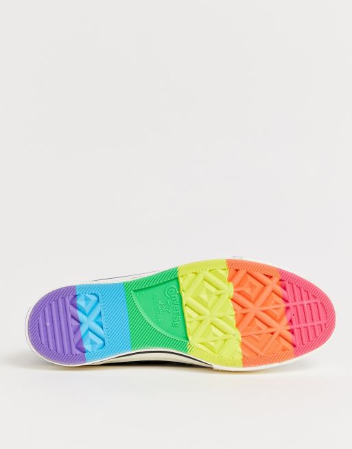 Rainbow converse deals chuck taylors