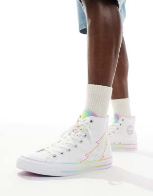 Converse - Pride Chuck Taylor All Star Hi - Knöchelhohe Sneaker in Weiß