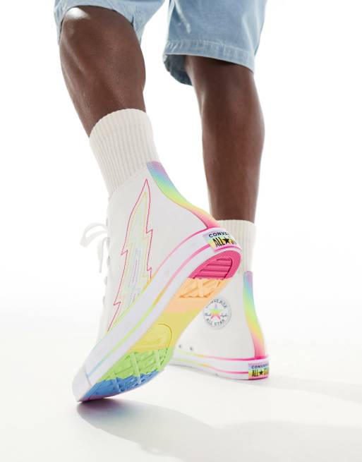 Converse Pride Chuck Taylor All Star Hi trainers in white ASOS