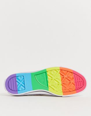 white converse rainbow sole