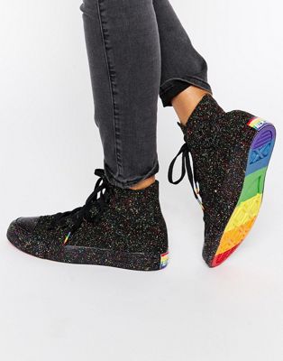 terugvallen Volwassenheid Waardig Converse Pride Rainbow Speckle Chuck Taylor High Top Sneakers | ASOS