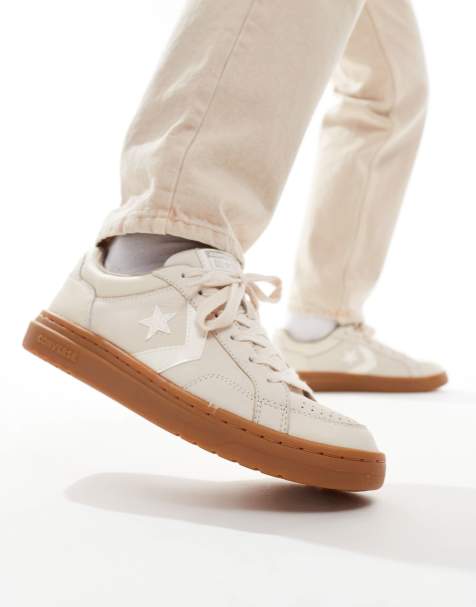 Converse Pro Blaze Classic Luxe Sport Sneaker with gum sole in grey and white - view 1