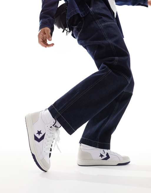 Converse - Pro Blaze V2 - Sneakers in wit en blauw