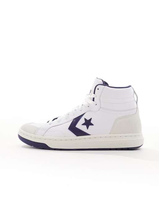 Mid top store white converse